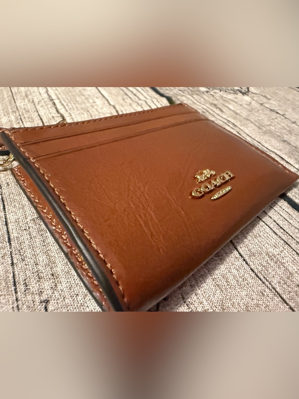 NWT! Coach Skinny ID leather case wallet with keychain
